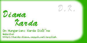 diana karda business card